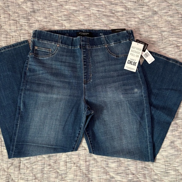Liverpool Chloe Slim Pull-On Jeans Sz 16/33 NWT | Liverpool The Slim Jeans NEW- - Picture 1 of 11